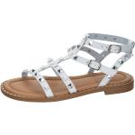 Weiße Wenz Römersandalen & Gladiator Sandalen in Schmalweite aus Glattleder für Damen Größe 41 mit Absatzhöhe bis 3cm für den für den Sommer 