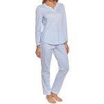 Himmelblaue Gepunktete Rösch Pyjamas lang aus Jersey maschinenwaschbar für Damen Größe XL 