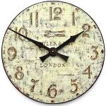Cremefarbene Roger Lascelles Clocks Wanduhren aus Holz 