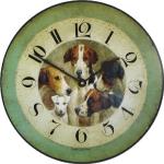 Grüne Roger Lascelles Clocks Wanduhren aus MDF 