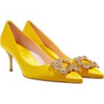 Reduzierte Gelbe Roger Vivier High Heels & Stiletto-Pumps aus Leder für Damen Größe 39 
