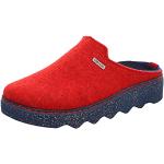Reduzierte Rote Rohde Damenpantoffeln & Damenschlappen mit Kirschenmotiv in Breitweite aus Leder mit herausnehmbarem Fußbett Größe 39 