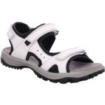 Weiße Rohde Outdoor-Sandalen mit Klettverschluss aus Nubukleder atmungsaktiv für Damen Größe 42 für den für den Sommer 