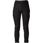 Schwarze Slim Fit Jeans mit Reißverschluss aus Polyamid für Damen Weite 24, Länge 30 