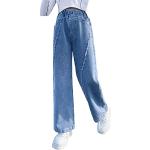 Blaue Vintage Atmungsaktive Baggy Jeans für Kinder aus Denim für Mädchen 