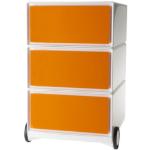 Orange Paperflow Rollcontainer aus Polystyrol mit Schublade Breite 0-50cm, Höhe 50-100cm, Tiefe 0-50cm 
