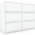 Rollcontainer Weiß - Moderner Rollcontainer: Schubladen in Weiß - 79 x 61 x 35 cm, konfigurierbar