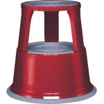 Rote Arbeitshocker pulverbeschichtet mit Rollen Breite 0-50cm, Höhe 0-50cm, Tiefe 0-50cm 