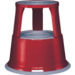 Reduzierte Rote Wedo Runde Arbeitshocker aus Stahl mit Rollen Breite 0-50cm, Höhe 0-50cm, Tiefe 0-50cm 