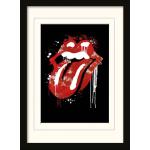 1art1 Rolling Stones Poster mit Rahmen mit Graffiti-Motiv mit Rahmen 30x40 