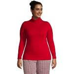Rote Langärmelige Lands' End Rollkragen Kaschmir-Pullover aus Kaschmir Handwäsche für Damen Größe XL Petite 