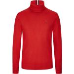 Rote Tommy Hilfiger Rollkragen Kaschmir-Pullover aus Baumwolle maschinenwaschbar für Herren Größe M 