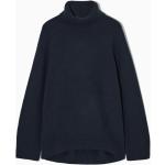 Marineblaue COS Nachhaltige Rollkragen Kaschmir-Pullover aus Wolle für Damen Größe S 