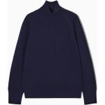 Marineblaue COS Rollkragen Kaschmir-Pullover aus Wolle für Damen Größe S 