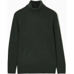 Dunkelgrüne COS Nachhaltige Rollkragen Kaschmir-Pullover aus Wolle für Herren Größe XS für den für den Herbst 