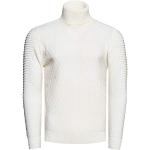 Weiße Elegante R-Neal Rollkragen Strickpullover aus Baumwollmischung für Herren Größe XXL für Partys für den für den Herbst 