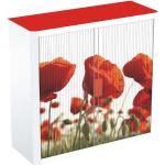 Rote EasyOffice Büroschränke & Home Office Schränke aus Polystyrol Breite 100-150cm, Höhe 100-150cm, Tiefe 0-50cm 