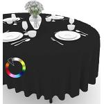 Schwarze Unifarbene Moderne ovale Tischdecken aus Polyester 