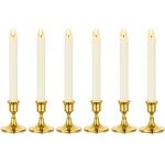 Reduzierte Goldene Retro Kerzenständer Sets glänzend aus Metall 6-teilig 