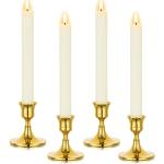 Goldene Retro Kerzenständer Sets glänzend aus Metall 4-teilig 