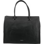 Schwarze Elegante Persen Lehrertaschen mit Reißverschluss aus Leder mit Laptopfach 