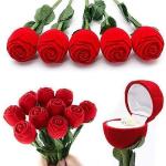 Rosa Ringschatullen aus Kunststoff zum Valentinstag 