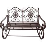 Romantische Schaukelbank aus Metall - Gartenmöbel Sitzgarnitur