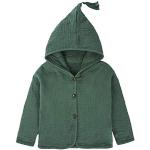 Grüne Unifarbene Kinderwinterjacken aus Fleece für Babys für den für den Winter 