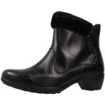 Schwarze Romika Runde Trichterabsatz Ankle Boots & Klassische Stiefeletten mit Reißverschluss aus Leder für Damen Größe 43 