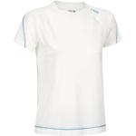 Rono Damen T-Shirt Top Dry Cool Sportshirt Fitness Training, Weiß, XL