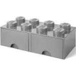 Room Copenhagen - LEGO® Aufbewahrungskiste mit 2 Schubladen 8 Knöpfe, Medium Stone Grey - Medium Stone Grey