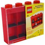 Room Copenhagen LEGO Minifiguren Display Case 8 rot, Aufbewahrungsbox rot/transparent