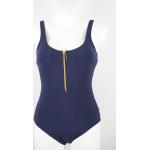 Blaue Rosa Faia Damenschwimmanzüge & Damensportbadeanzüge mit Reißverschluss aus Polyamid 
