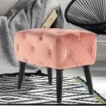Rosa Vintage Doncosmo Sitzhocker aus Rubberwood Breite 50-100cm, Höhe 0-50cm, Tiefe 0-50cm 
