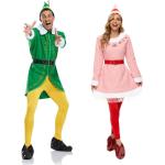 Rosa Weihnachtself-Kostüme & Weihnachtswichtel-Kostüme aus Polyester für Damen Größe 3 XL 