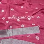Pinke Saris mit Quasten aus Leinen für Damen 