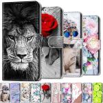 Rosa Blumenmuster Samsung Galaxy J2 Cases 2016 Art: Geldbörsen mit Löwen-Motiv mit Band 