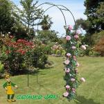 Gartenbogen für Kletterpflanzen und Rosen – 140 x 240 x 37 cm – Gartentür – Rosenbogen aus Metall – für EIN Märchenbild im Garten