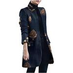 Schwarze Leo-Look Elegante Maxi Stehkragen Kapuzenmäntel aus Kunstfell mit Kapuze für Damen für den für den Winter 