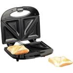 Rosenstein & Söhne Sandwichmaker Sandwich-Toaster Sandwichmaker Sandwich Maschine Toast Maker, 750 W, antihaftbeschichtete Platten, schwarz