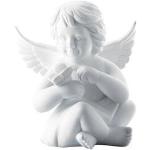 Weiße Rosenthal Engelfiguren mit Insekten-Motiv matt 