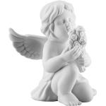 Weiße 10 cm Engelfiguren matt aus Porzellan 