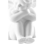 Weiße 14 cm Sitzende Engel matt aus Porzellan 