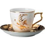 Goldene Rosenthal Heritage Midas Kaffeetassen aus Porzellan stapelbar 2-teilig 