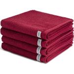 Rote Unifarbene Ross Bio Handtücher Sets aus Frottee 50x100 