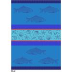 Ross Geschirrtuch Meerestiere-Querstreifen 50 x 70 cm