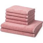 Reduzierte Rosa Unifarbene Ross Handtücher Sets aus Frottee 70x140 6-teilig 
