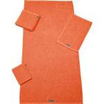 Orange Unifarbene Ross Waschhandschuhe aus Frottee 6-teilig 