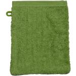 Grüne Unifarbene Ross Waschhandschuhe aus Frottee 16x22 