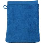 Blaue Unifarbene Ross Waschhandschuhe mit Meer-Motiv aus Frottee 16x22 